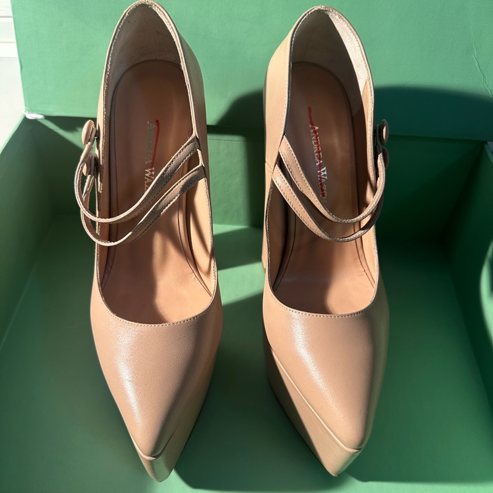 ANDREA FENZI Nude Platform Pumps - Picture 2 of 15